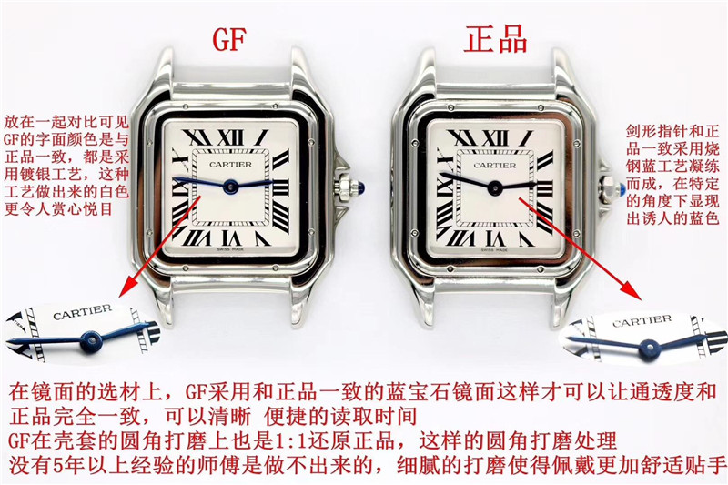 GF厂卡地亚猎豹中号对比正品评测（GF厂卡地亚猎豹真假对比）  第1张