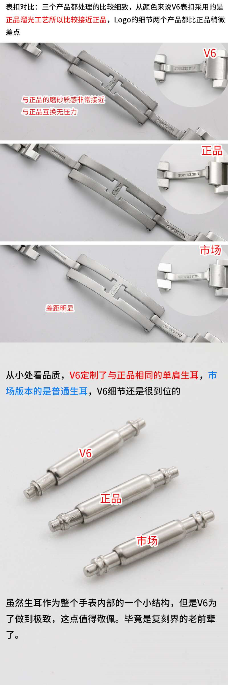 V6厂卡地亚V7版蓝气球对比原装评测（V6厂蓝气球真假对比评测）  第6张