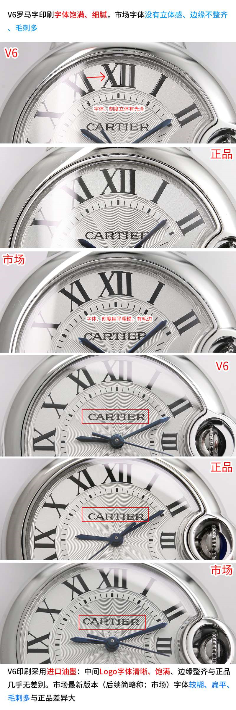 V6厂卡地亚V7版蓝气球对比市场版本评测（V6厂卡地亚V7版蓝气球会一眼假吗）  第3张